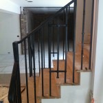Basement Railing, punched and riveted design